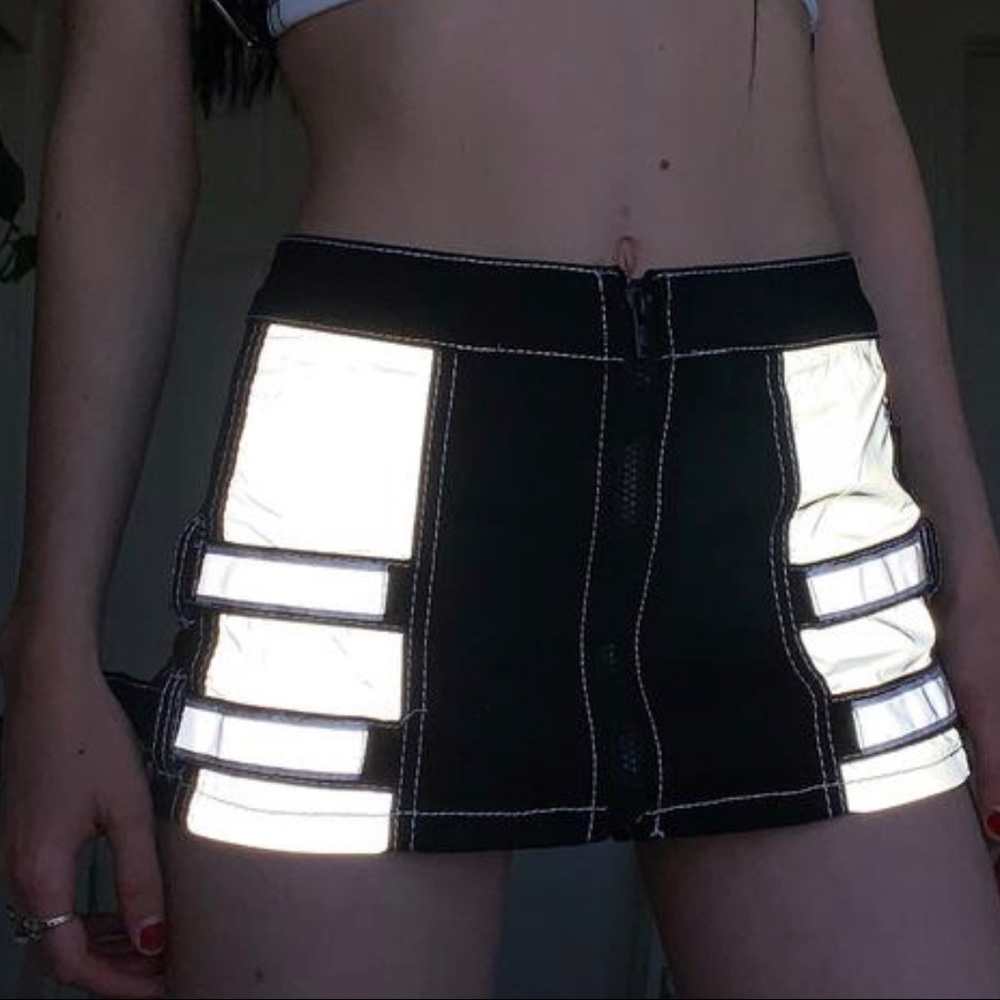 Tripp NYC reflective mini skirt size large
